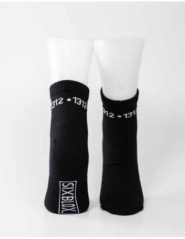 1312 - Sixblox - Quarter Socken - Black - Circle - @ No Borders