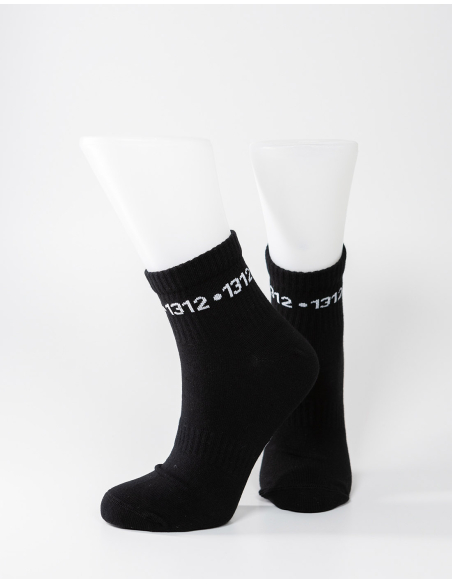 1312 - Sixblox - Quarter Socken - Black - Circle