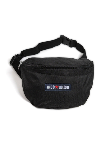 Mob Action Logo - Schultertasche - Red Star - Black - @ No Borders