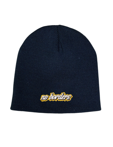 No Borders Logo II - Beanie - Black/Yellow - @ No Borders