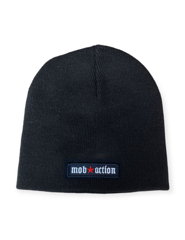 Mob Action Logo - Beanie - Red Star - Black - @ No Borders