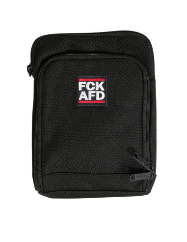 FCK AFD - No Borders - Schultertasche - Schwarz - @ No Borders