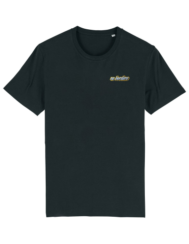 No Borders Logo II - T-Shirt - Black/Yellow - @ No Borders