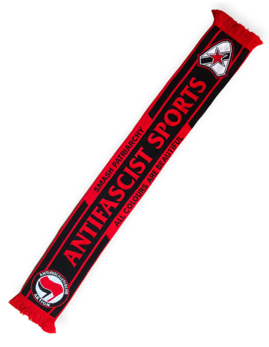 Roter Stern Leipzig - Wool Scarf - Antifascist Sports - Red/Black - @ No Borders