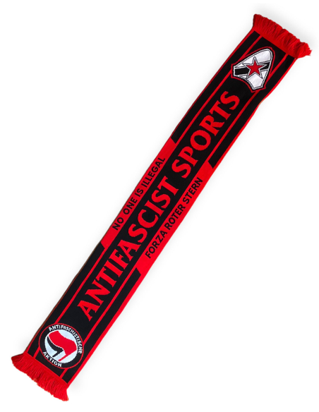 Roter Stern Leipzig - Scarf - Antifascist Sports - Red/Black