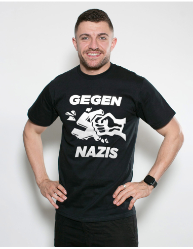 Gegen Nazis - No Borders - T-Shirt - Black - @ No Borders
