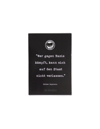 Wer gegen Nazis kämpft... - Sticker - @ No Borders