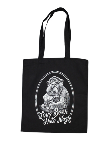 Love Beer Hate Nazis - Tote Bag - @ No Borders