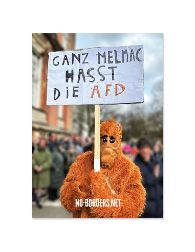 Ganz Melmac hasst die AfD - Sticker - @ No Borders