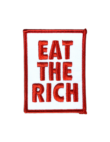 Eat The Rich - Patch - White - @ No Borders