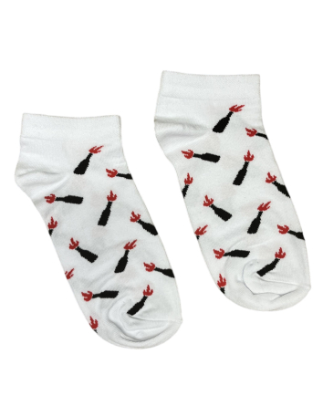 Riot Pigs - Mob Action - Socken - White - @ No Borders