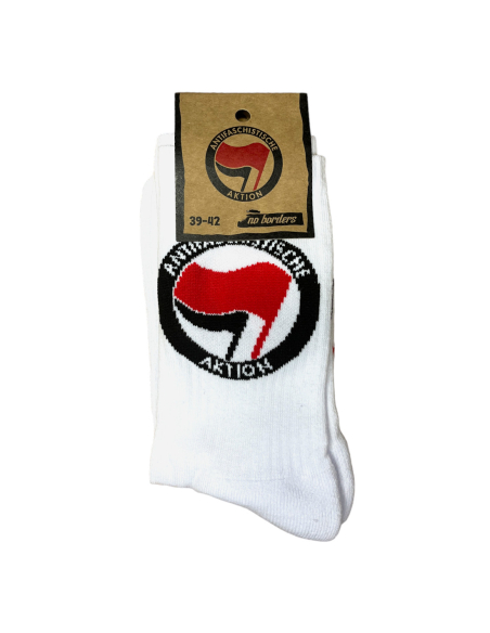 Antifa - No Borders - Socken - White Antifa - No Borders - Socken - White