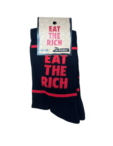 Eat the Rich - No Borders - Socken - Black/Red - @ No Borders