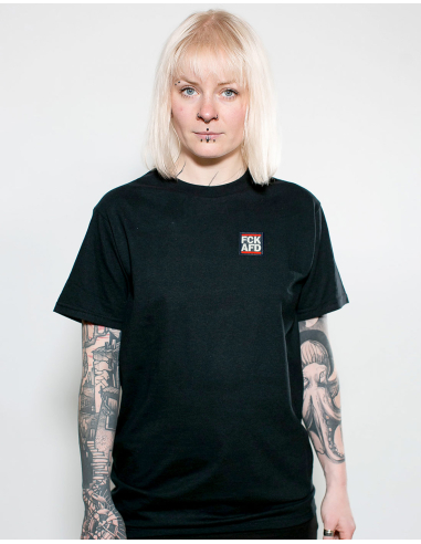 FCK AFD - No Borders - T-Shirt - Patch - Black - @ No Borders