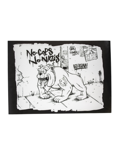 No Cops No Nazis / Bulldog - Poster - @ No Borders