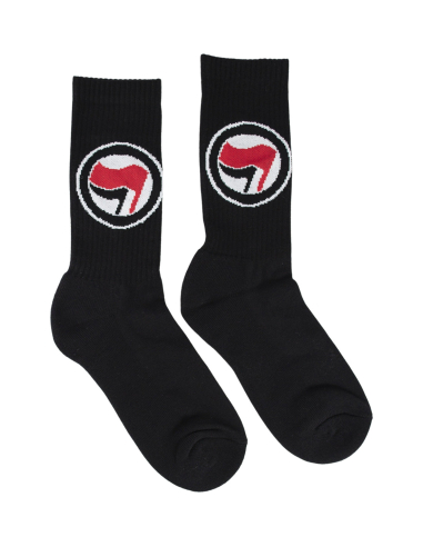 Antifaschistische Aktion - No Borders - Socks - Black - @ No Borders