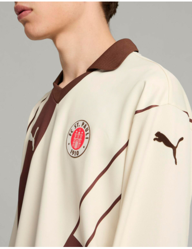 St. Pauli - Trikot - 2024/25 - Retro Longsleeve - Beige/Brown - @ No Borders