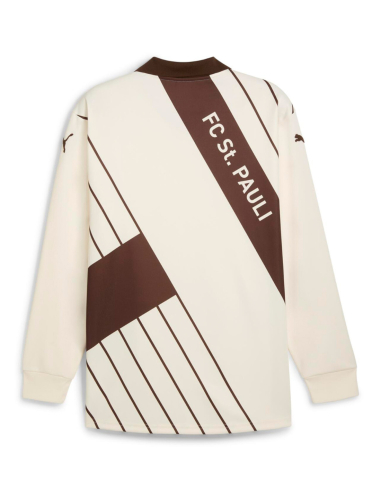 St. Pauli - Trikot - 2024/25 - Retro Longsleeve - Beige/Brown - @ No Borders