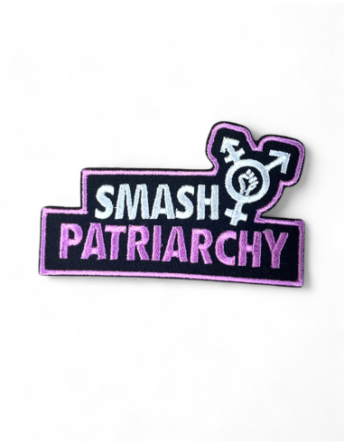 Smash Patriarchy - Patch - Schwarz / Lila / Weiß - @ No Borders
