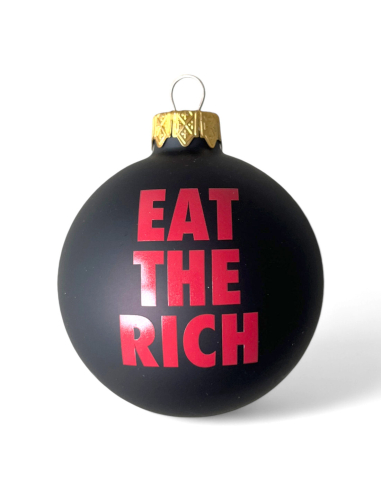 Eat The Rich - Weihnachtsbaumkugel - Schwarz - @ No Borders