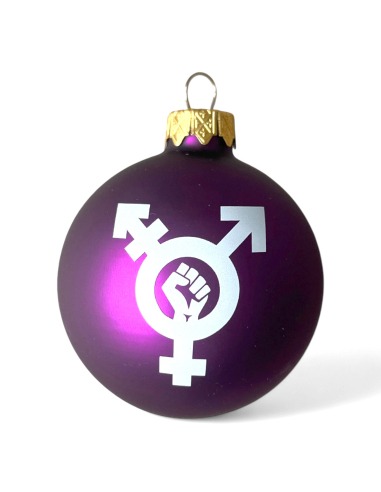 LGBTQ - Weihnachtsbaumkugel - Lila - @ No Borders