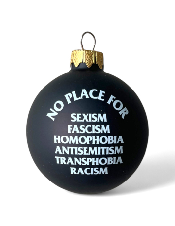 FCK AFD - No Borders - Weihnachtsbaumkugel - Gold - @ No Borders