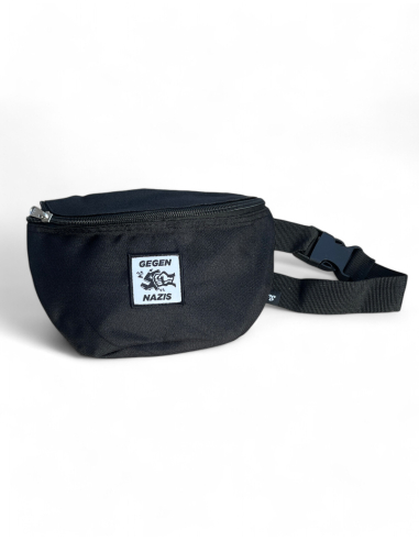 Against Nazis - Belt bag - Black - @ No Borders