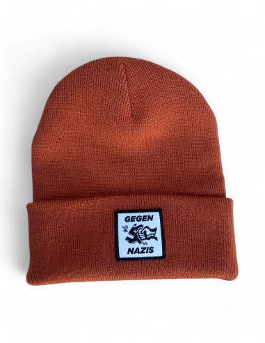 Gegen Nazis - Wintermütze - Orange Rust - @ No Borders