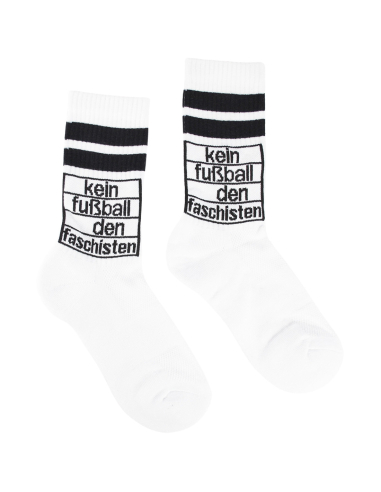 Kein Fußball den Faschisten - No Borders - Socks - White - @ No Borders