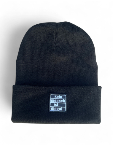 Kein Mensch ist illegal - Winter Hat - Black/Black - @ No Borders