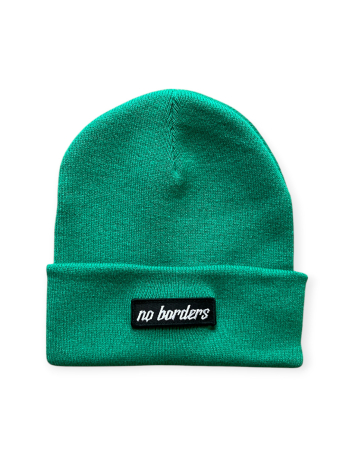 No Borders Logo - Wintermütze - Petrol - @ No Borders