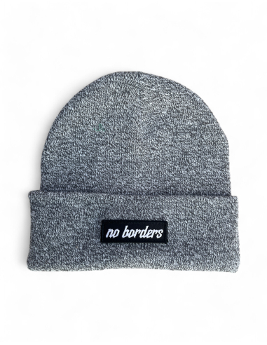 No Borders Logo - Wintermütze - Heather Grey - @ No Borders