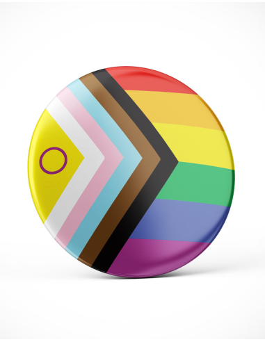 Inter* Inclusive Pride Flag - Button - @ No Borders