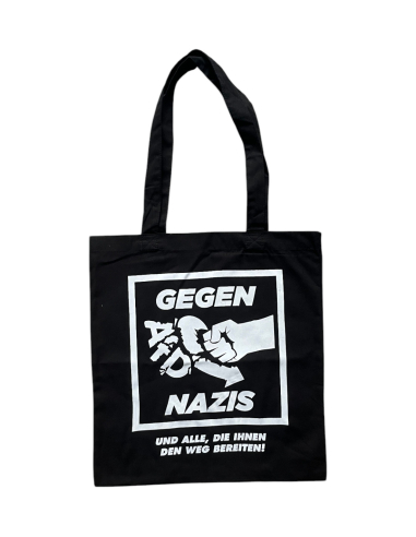 Gegen AfD Nazis - Beutel - Schwarz - @ No Borders