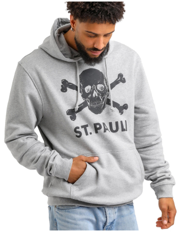 St. Pauli - Wintermütze - "Rippe Totenkopf Patch schwarz" - @ No Borders