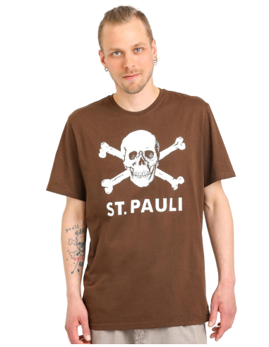 St. Pauli - T-Shirt - Skull - Brown - @ No Borders