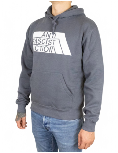 Anti Fascist Action - Hoodie - True Rebel - Convoy Grey - @ No Borders