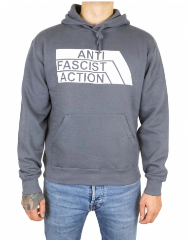 Anti Fascist Action - Hoodie - True Rebel - Convoy Grey - @ No Borders