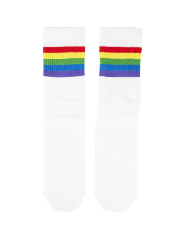 Pride / Rainbow - Sixblox - Socks - White - @ No Borders