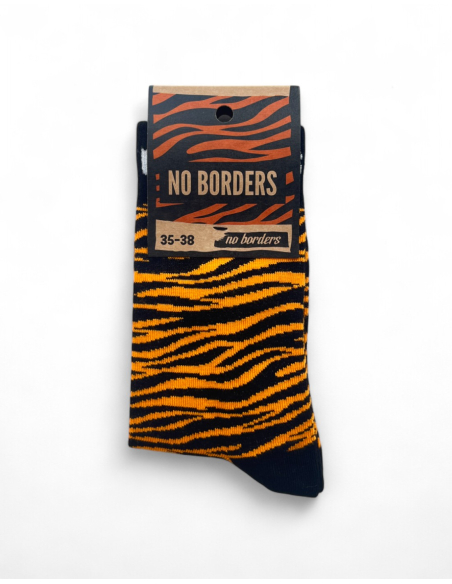 Tiger - Socken - Animal Print - No Borders - Labelling
