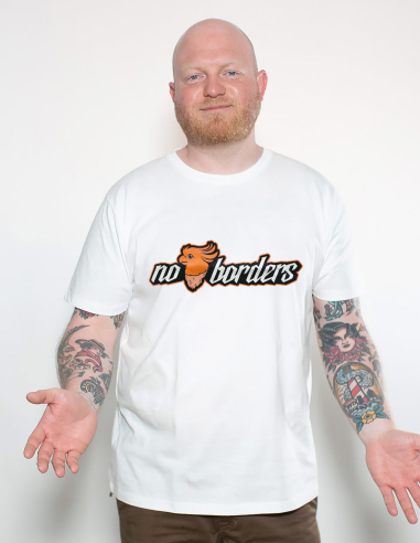No Borders Kakadu - Logo - T-Shirt - Weiß - @ No Borders