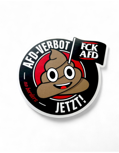AfD Verbot jetzt! - Sticker - 10 Stück - @ No Borders