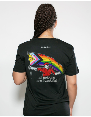 All Colours Are Beautiful - Flag - T-Shirt - Schwarz - @ No Borders