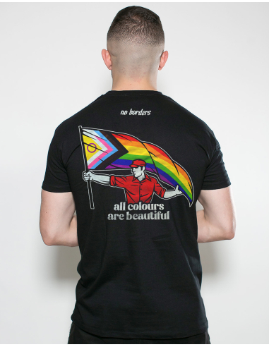 All Colours Are Beautiful - Flag - T-Shirt - Schwarz - @ No Borders