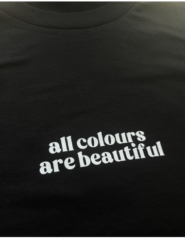 All Colours Are Beautiful - Flag - T-Shirt - Schwarz - @ No Borders