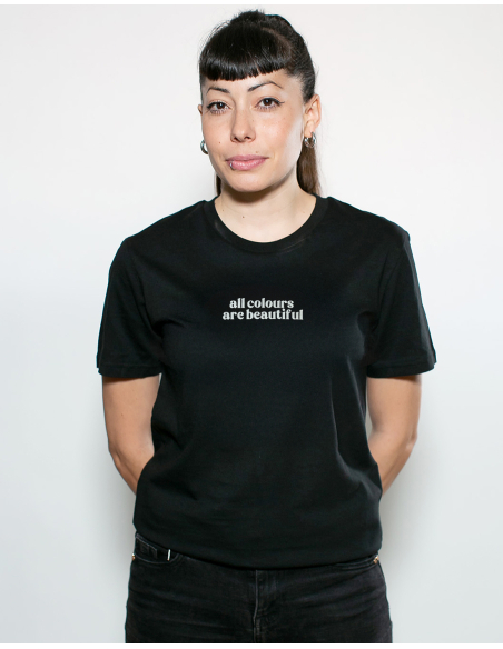 All Colours Are Beautiful Flag - T-Shirt - Schwarz - Front