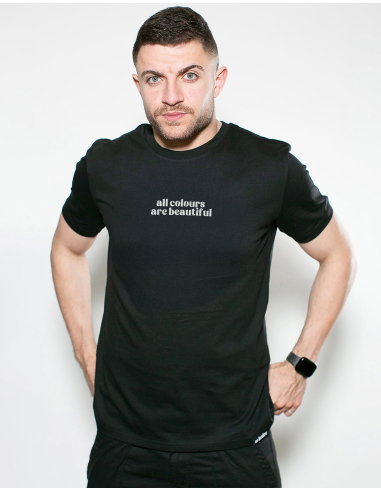 All Colours Are Beautiful - Flag - T-Shirt - Schwarz - @ No Borders