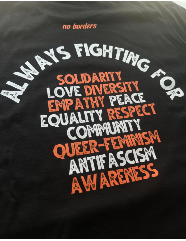 Always Fighting For - T-Shirt - Schwarz - @ No Borders