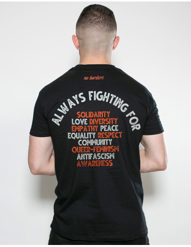 Always Fighting For - T-Shirt - Schwarz - @ No Borders