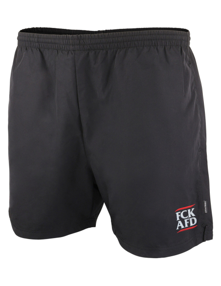 FCK AFD - Active Shorts - Schwarz - Linke Seite